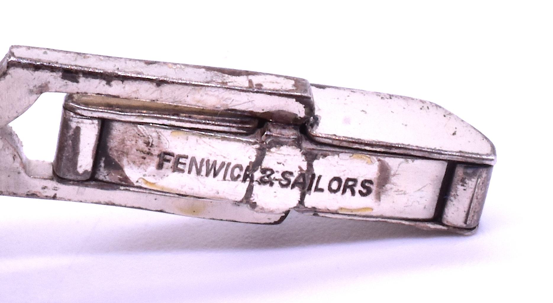 Sterling Fenwick & Sailors Star of David Cufflinks, circa 1940 1