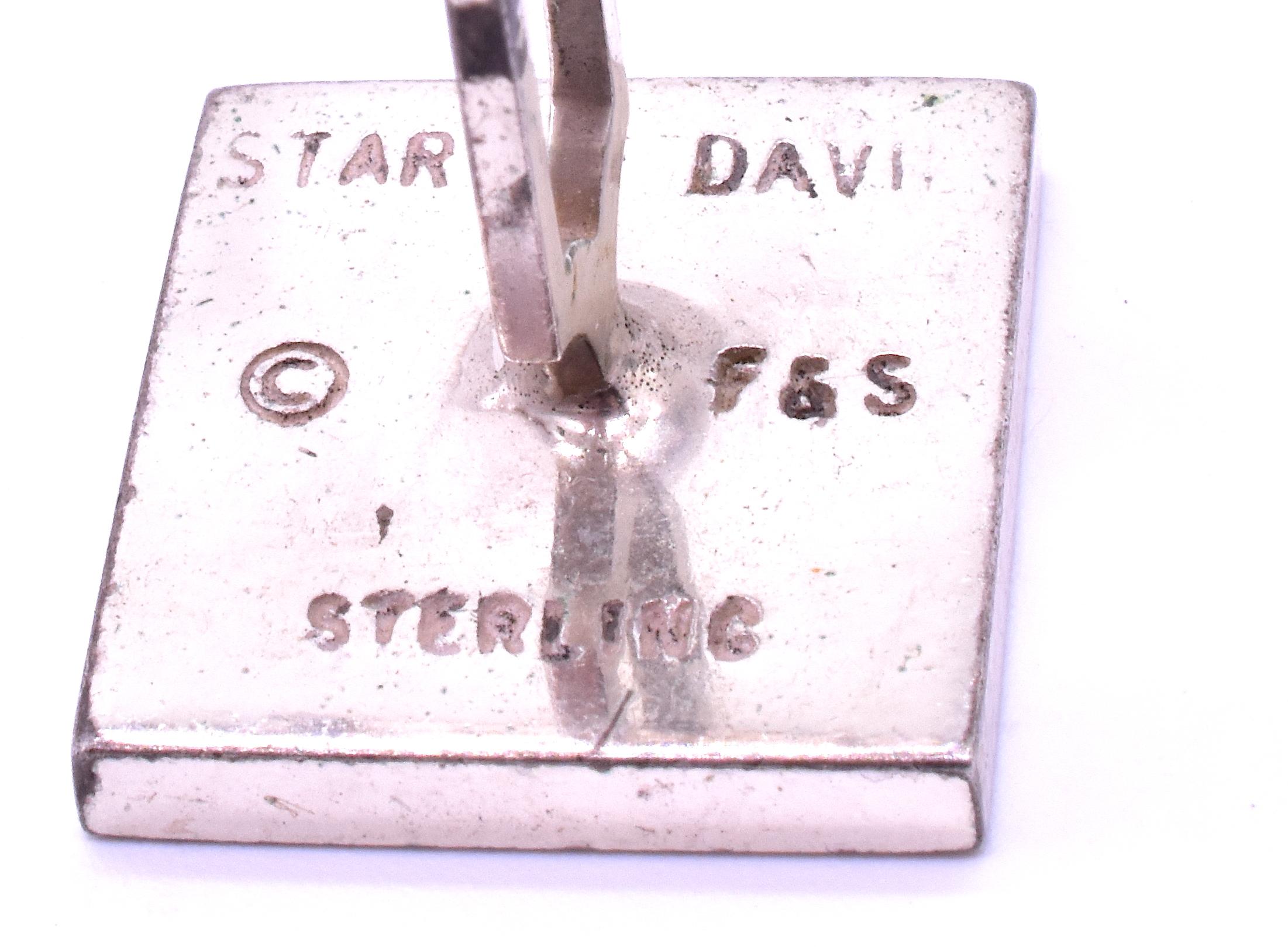 Sterling Fenwick & Sailors Star of David Cufflinks, circa 1940 2