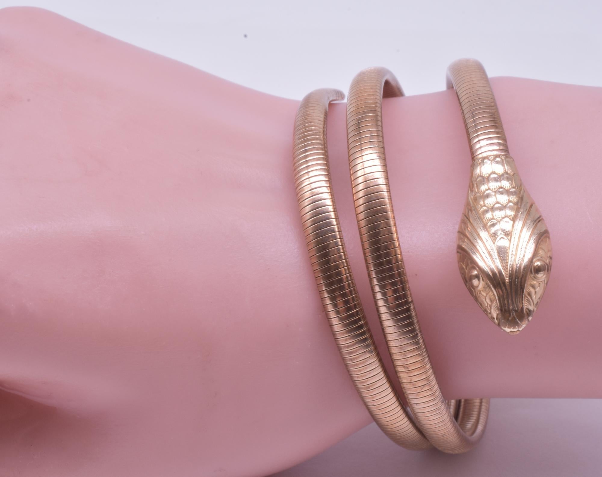 rose gold snake bracelet