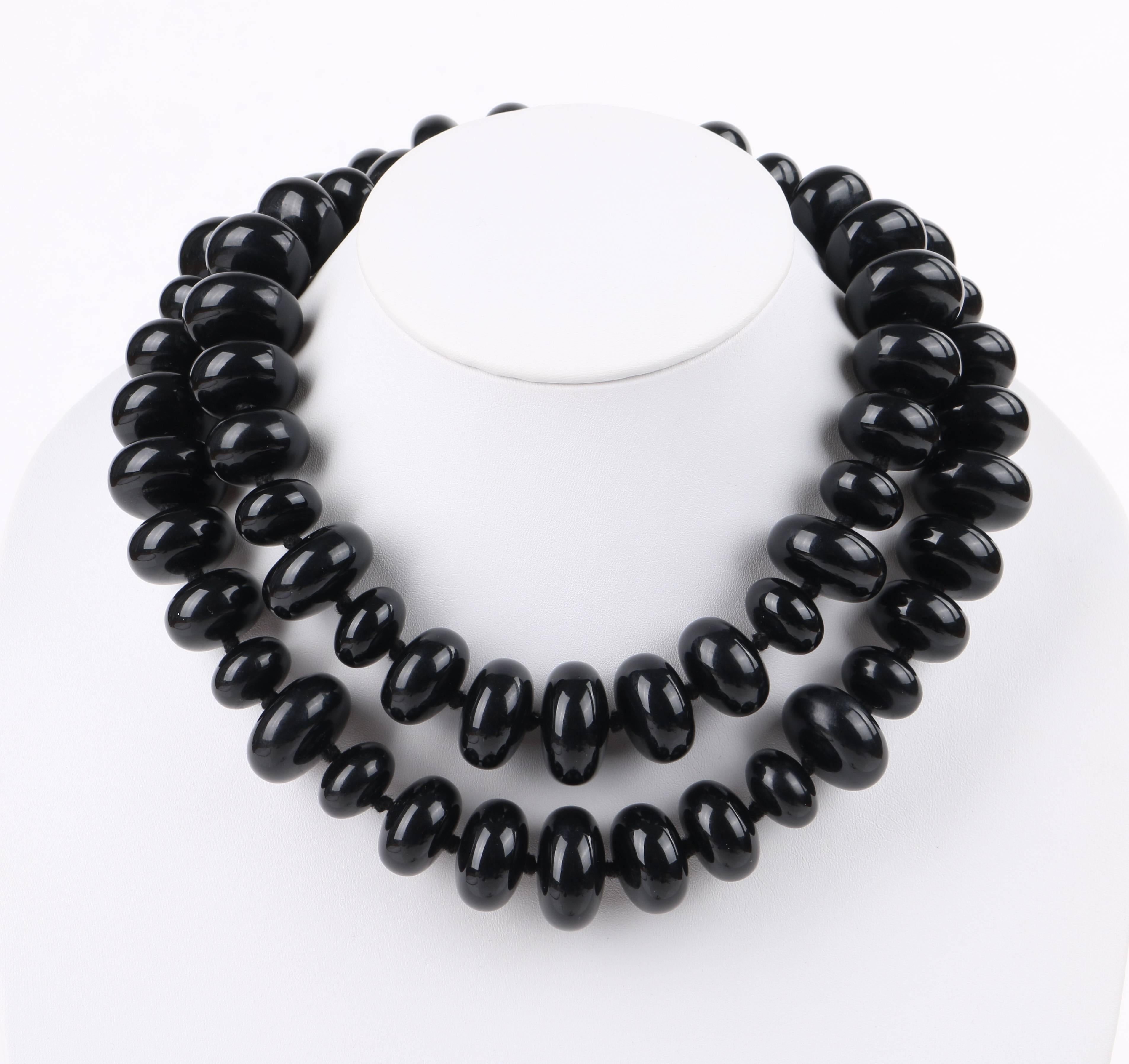 large black bead necklace