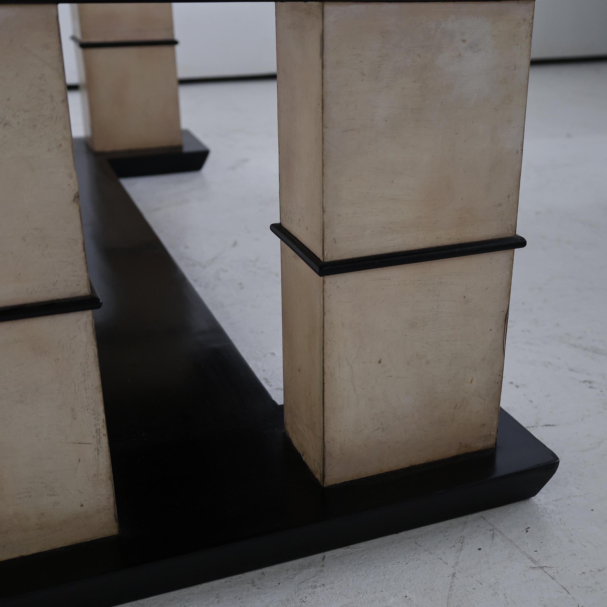 C.1940s Italian Modernist / Deco Vellum Dining Table 8
