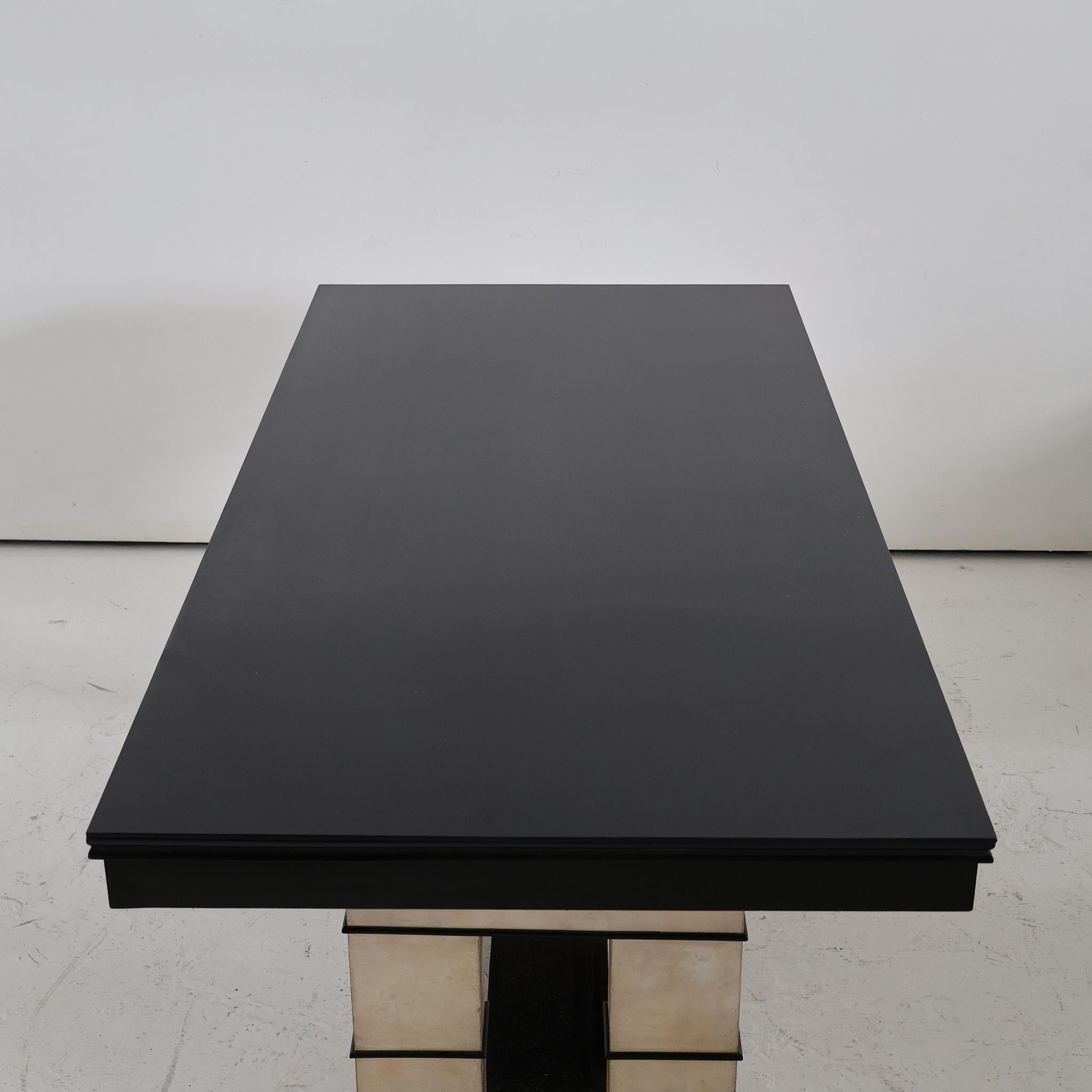 Mahogany C.1940s Italian Modernist / Deco Vellum Dining Table