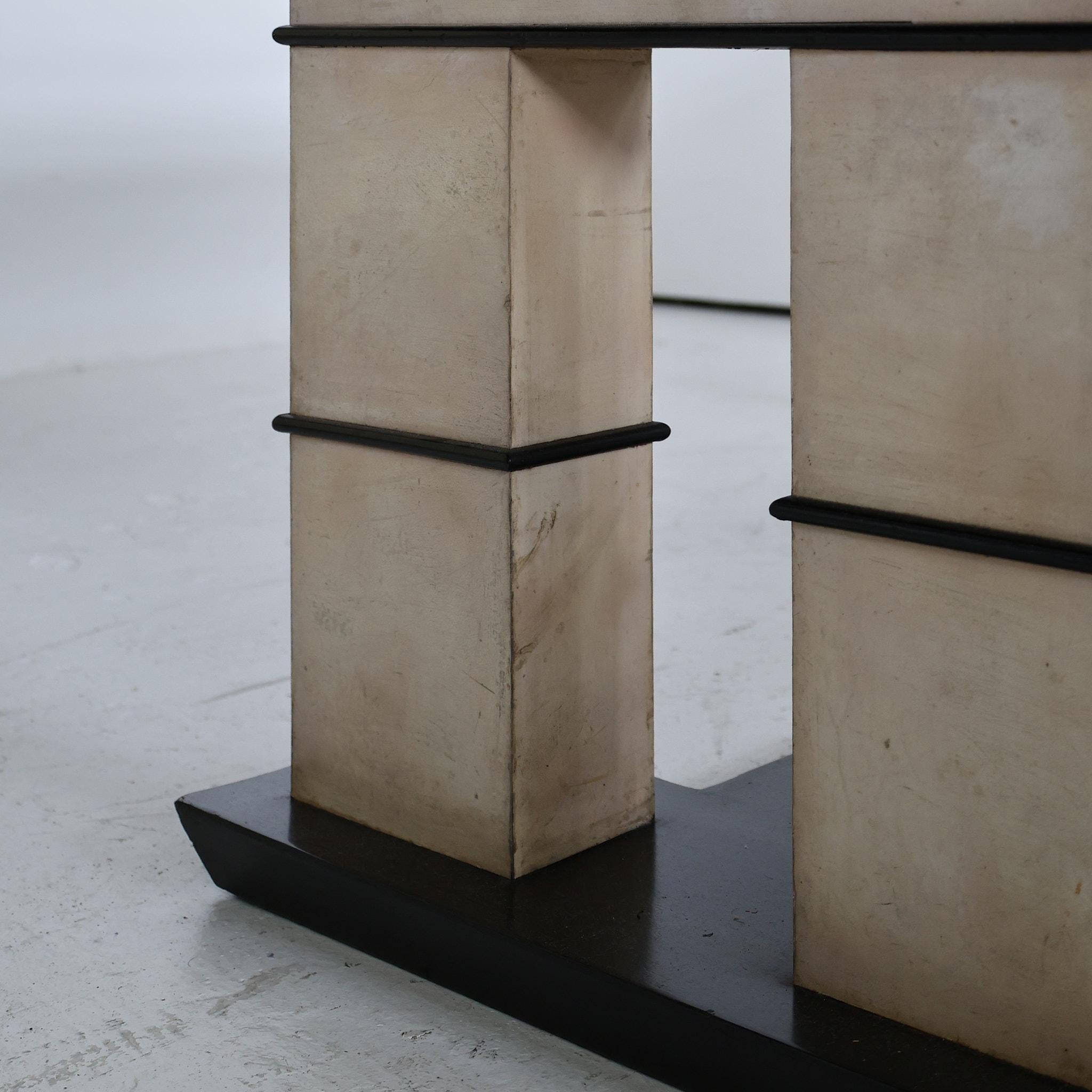 C.1940s Italian Modernist / Deco Vellum Dining Table 3