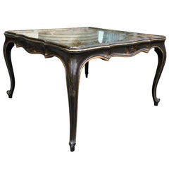 Italian Eglomise Square Coffee Table with Chinoiserie Top, circa 1940s