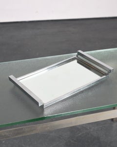 C.1940s Modernist Chrome Plated Mirrored Tray