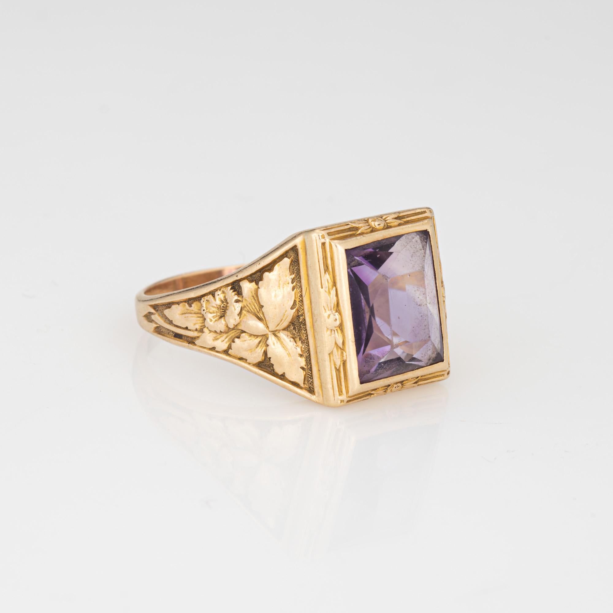 Modern c1943 Bailey Banks Biddle Amethyst Ring Men's Sz 12 Vintage Fine Jewelry