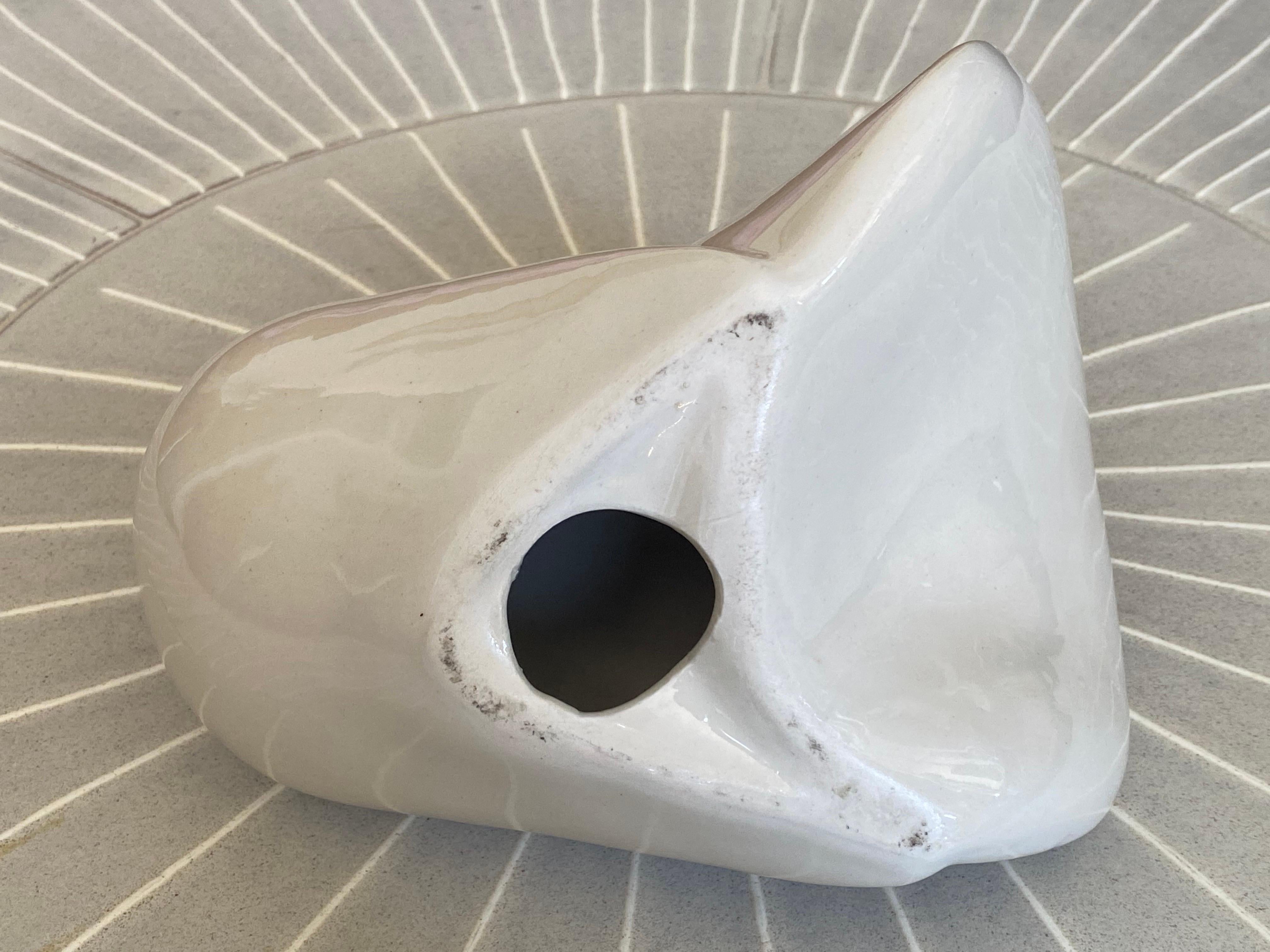 c1950 Art Deco Waylande Gregory Fantail Pigeon Ceramic Pottery Sculpture For Sale 5