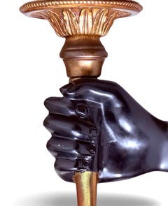 1950 circa Appliques francesi in bronzo dorato a forma di mano Maison Charles