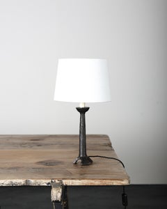 C.1950s French Textured Steel Table Lamp