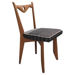c.1950s Guillerme et Chambron Set of Four Dining Chairs upholstered in Tibor