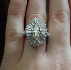 Canary Diamond Ballerina Cocktail Ring