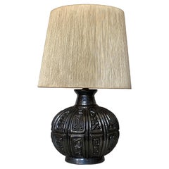 c1960 Lee Rosen pour Design Technics Lampe ovoïde en céramique de poterie brutaliste