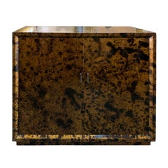 Faux Tortoise Shell Two-Door Cabinet, circa 1960s