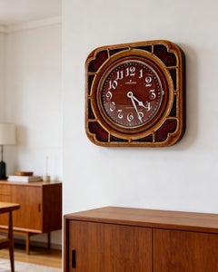c1960s Mid-century Modern Ceramic Wall Clock, Junghans, Germany