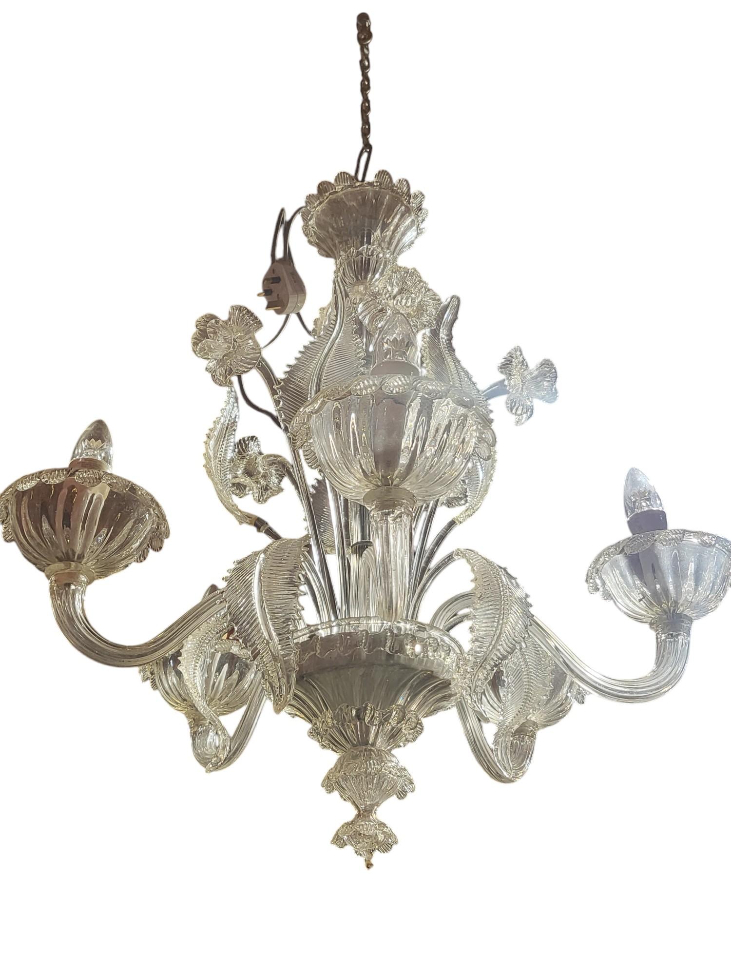 Art Déco Lampadario di Murano del 1960 in vendita