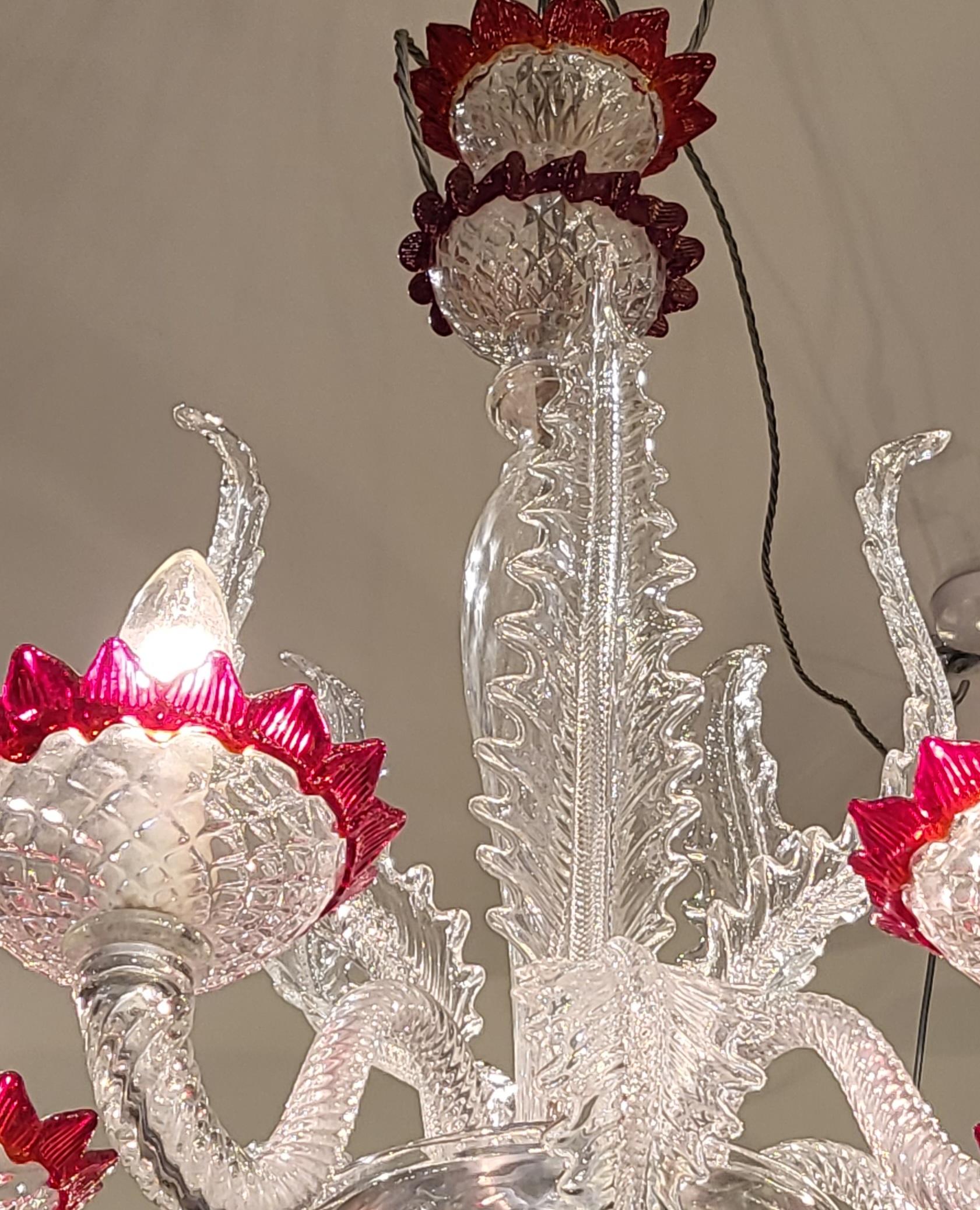 Hand-Crafted Lovely Vintage C1960s Murano Chandelier For Sale