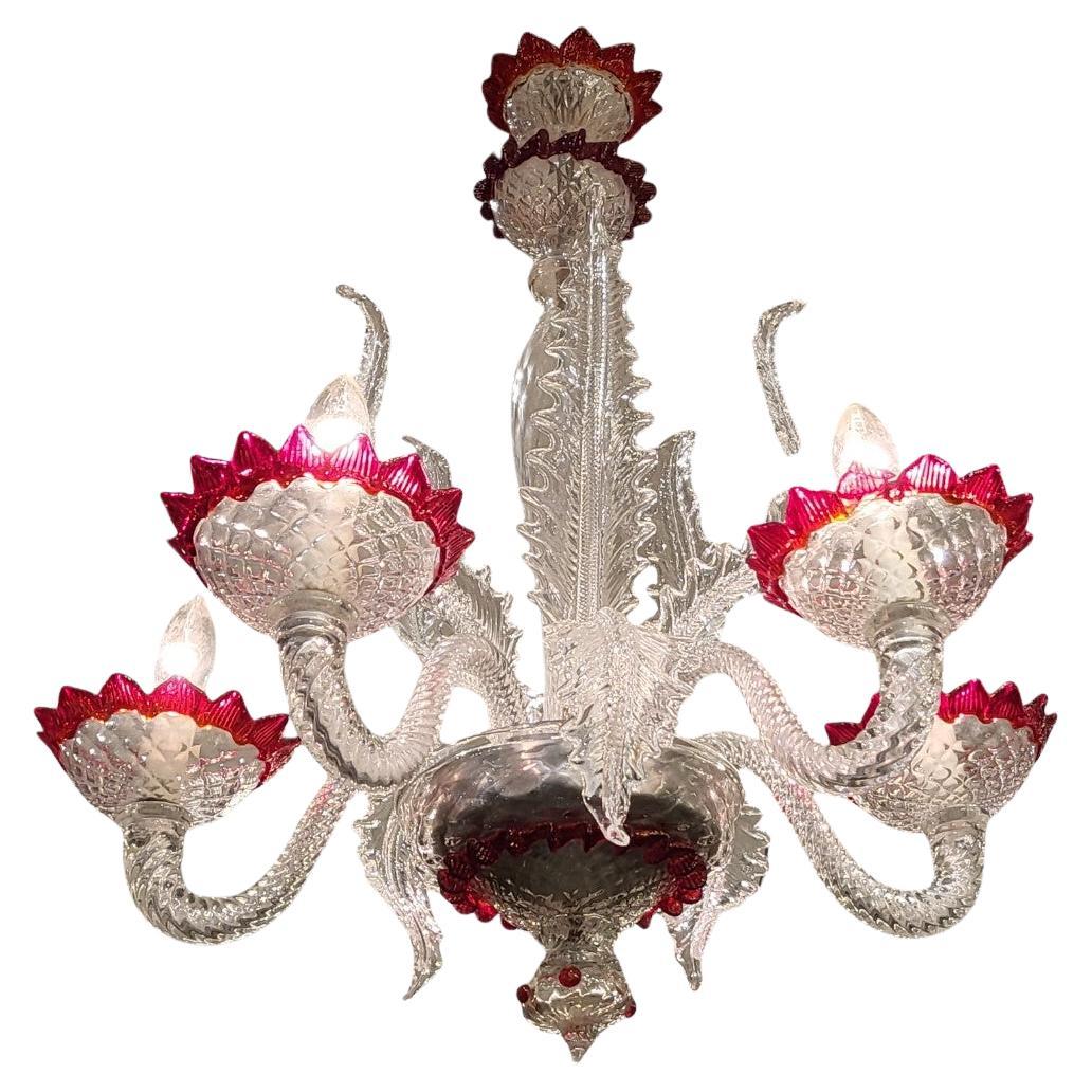 Lovely Vintage C1960s Murano Chandelier For Sale