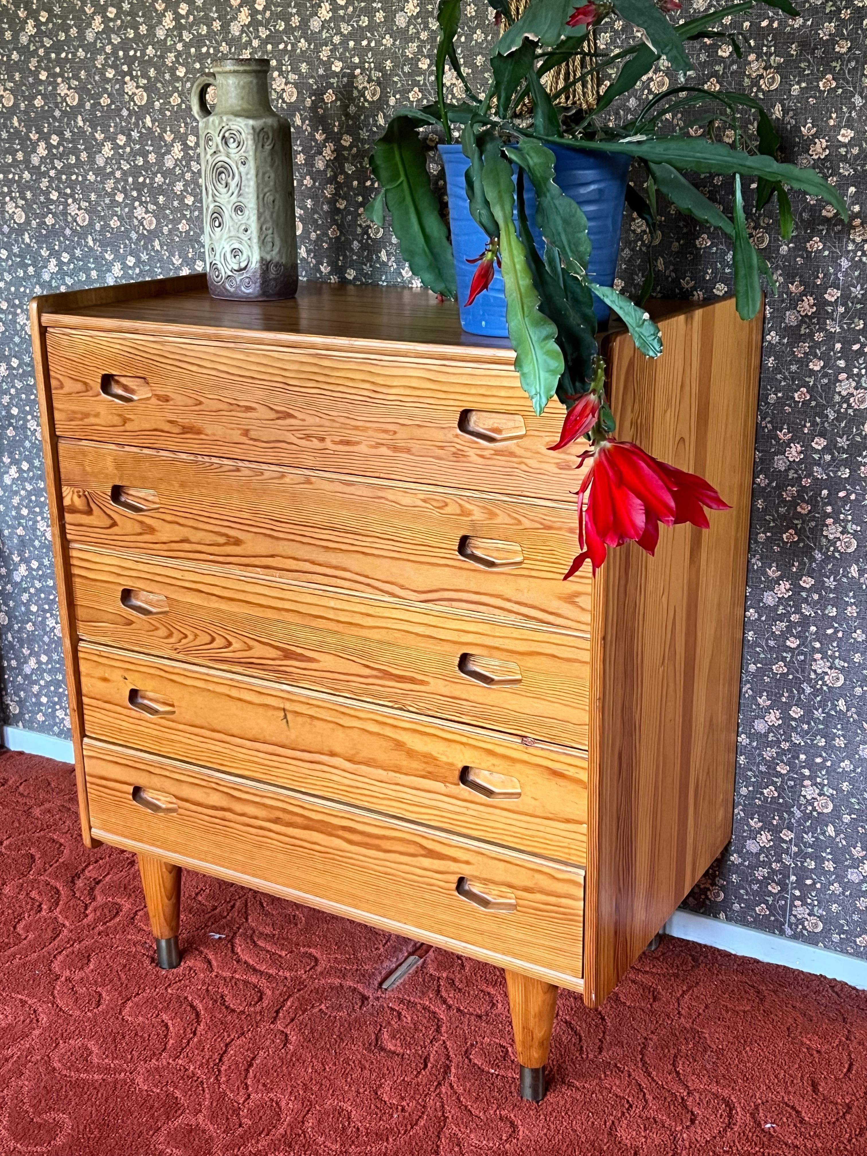 c.1960s Cómoda de pino Nature, Diseño escandinavo / danés / nórdico Pino en venta