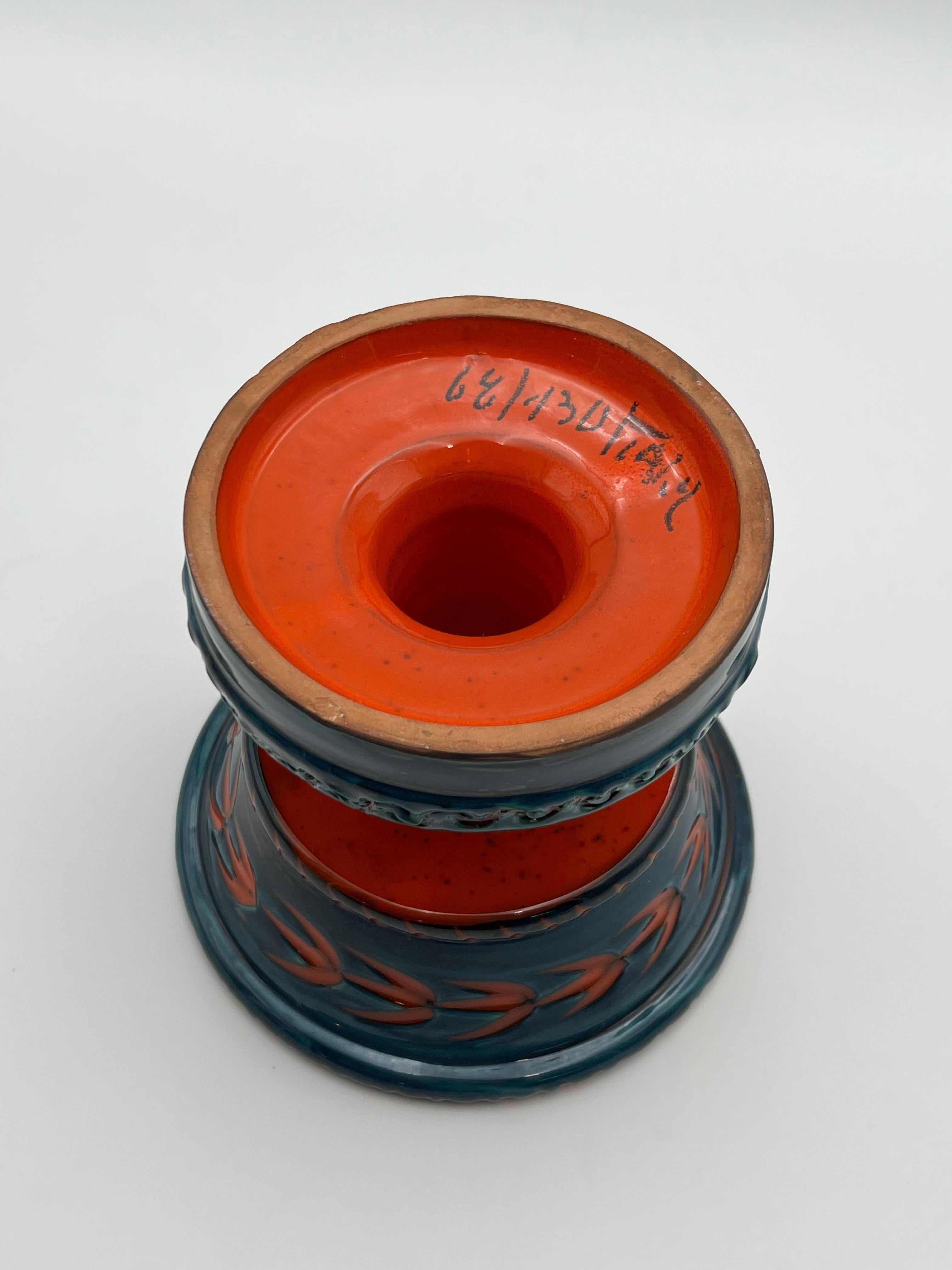 Fatto a mano c.1960 RARO portacandele Bitossi di Aldo Londi (1911-2003), Italia in vendita