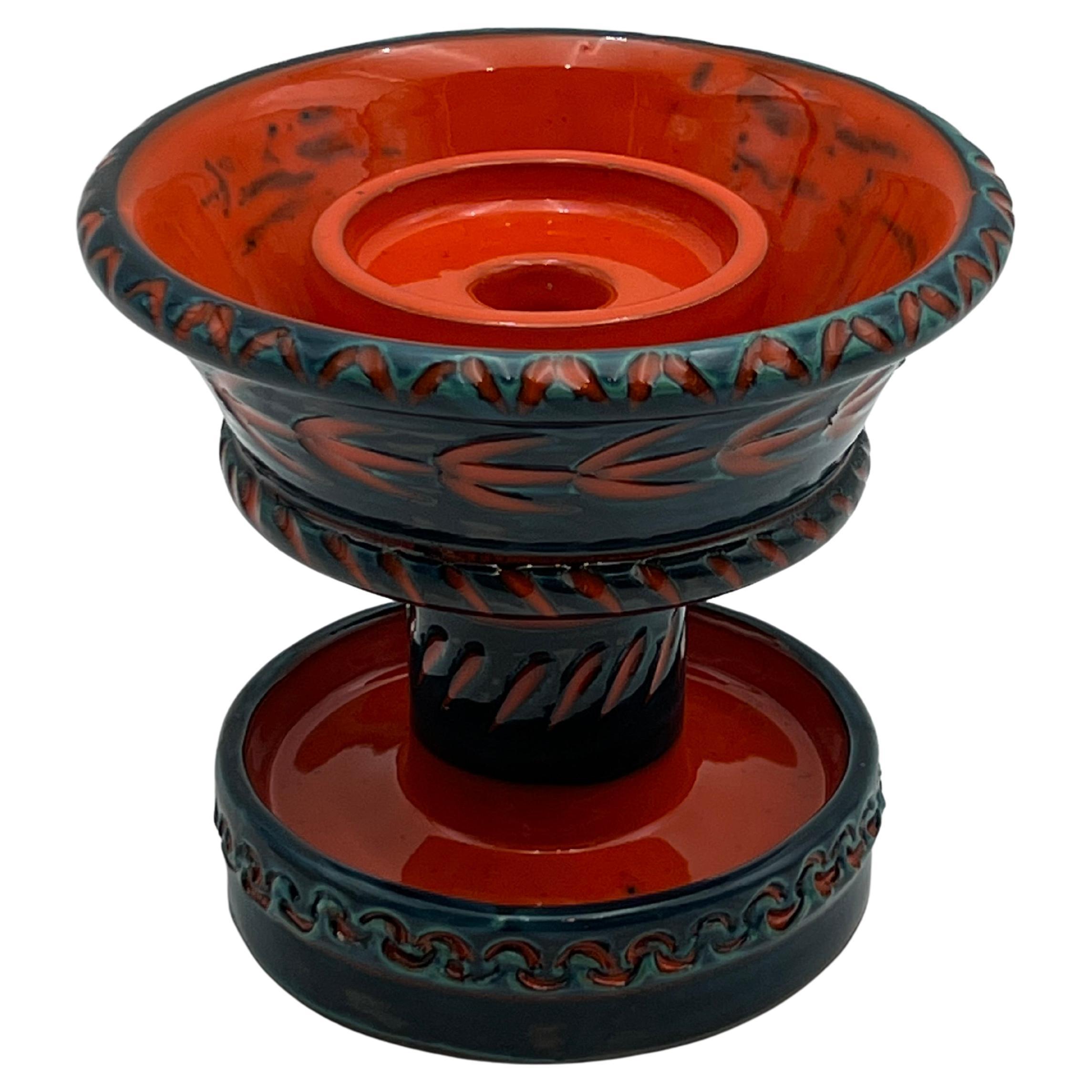 c.1960s RARE Bitossi Candle Holder by Aldo Londi (1911-2003), Italy