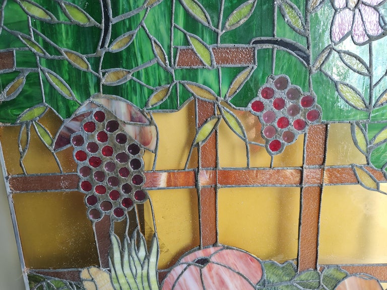 MidCentury Modern Stained Glass Window by Rainbow Studios NY, circa