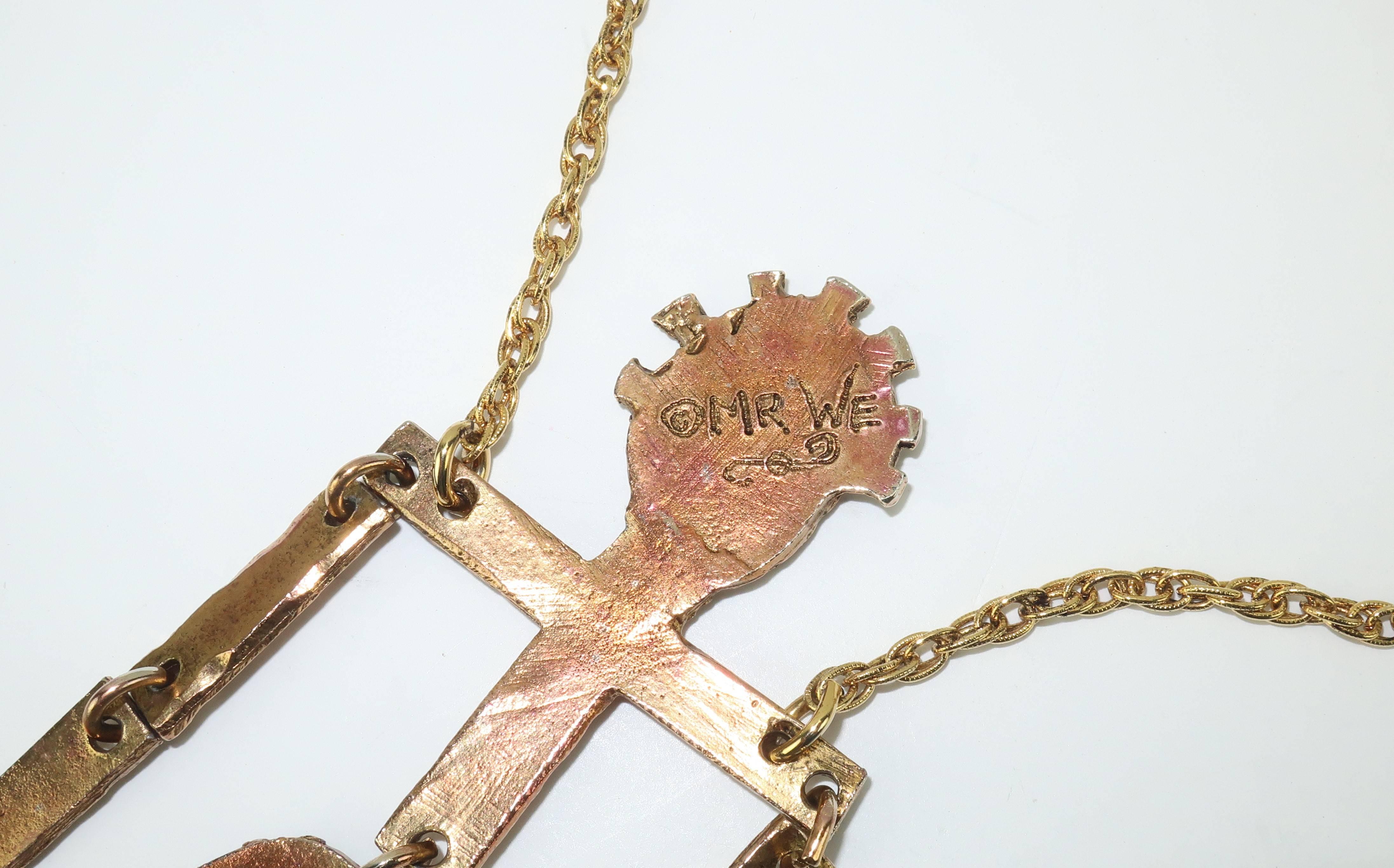 C.1970 Mr. We Articulated Man Pendant Necklace 2
