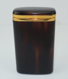 C.1970 Tano of Madrid Porta sigarette in finta tartaruga