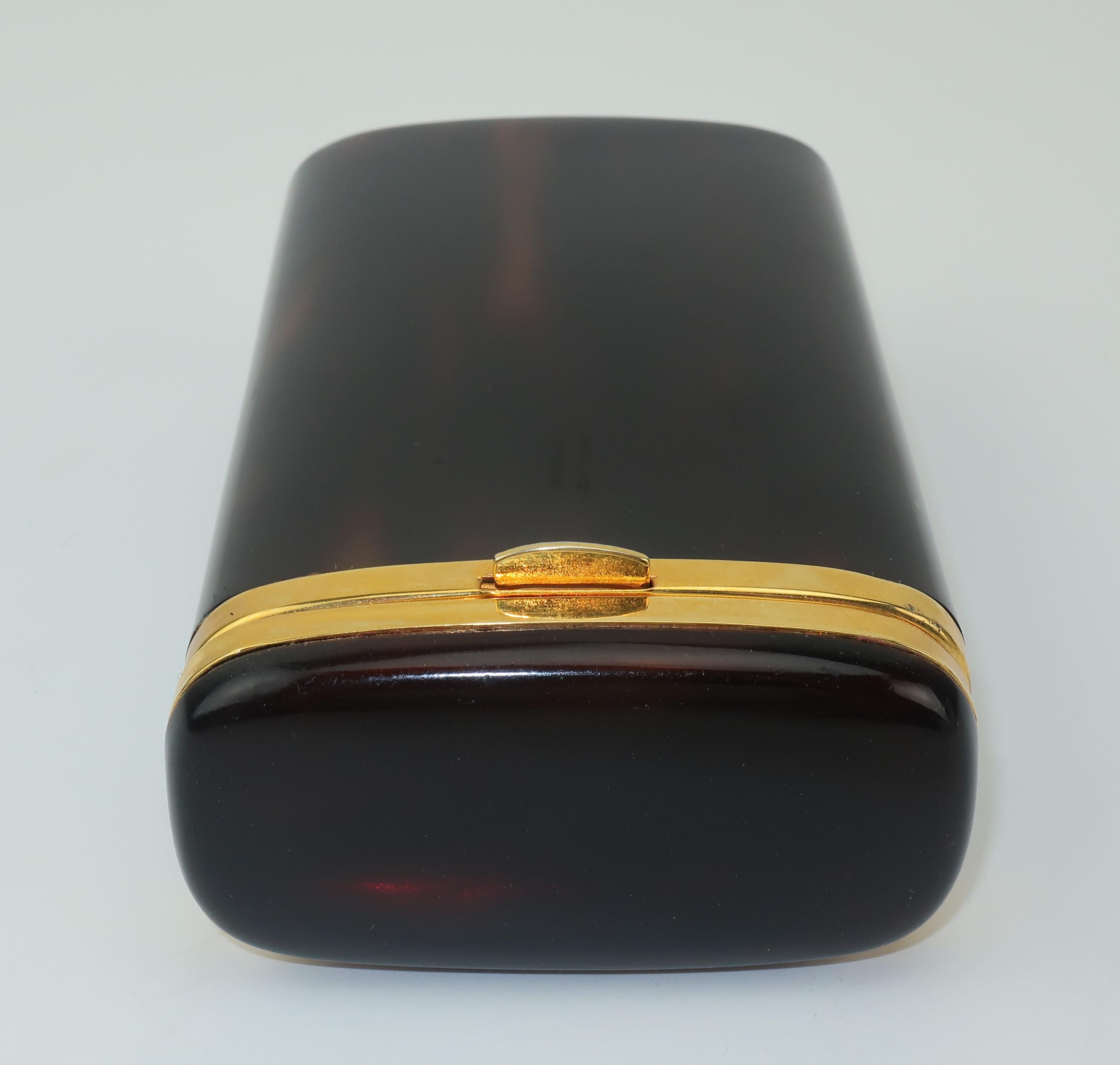 C.1970 Tano of Madrid Faux Tortoise Cigarette Case 1