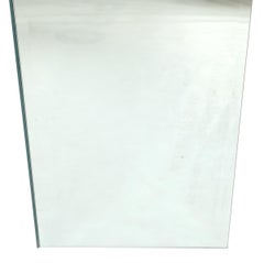 C1970s 12x12 Square 36" High Cube Shape Beveled Mirror Pedestal Table Stand MINT