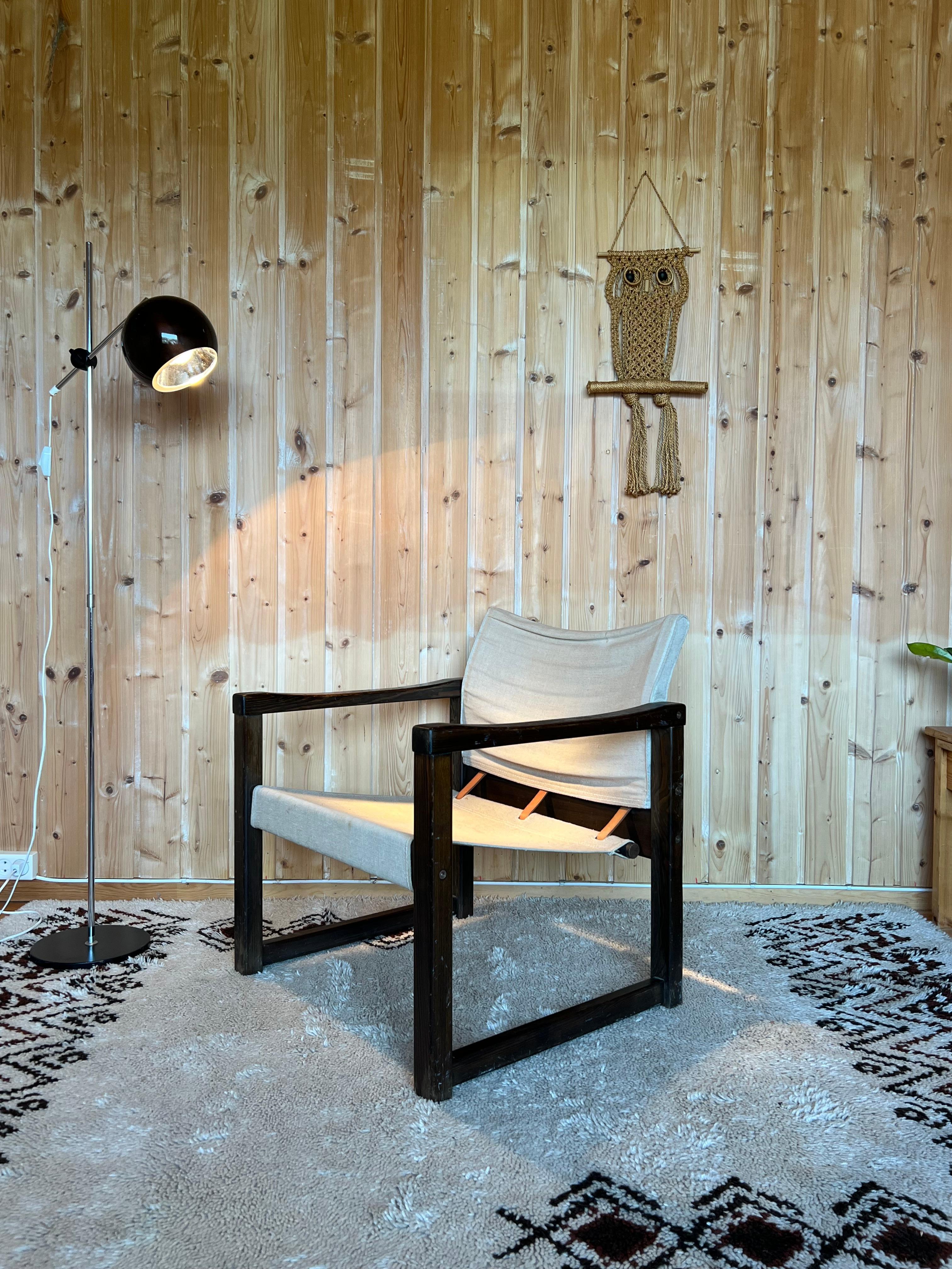 Textile c1970s Diana Safari Lounge Chair by Karin Mobring, Sweden, Scandinavian Modern For Sale