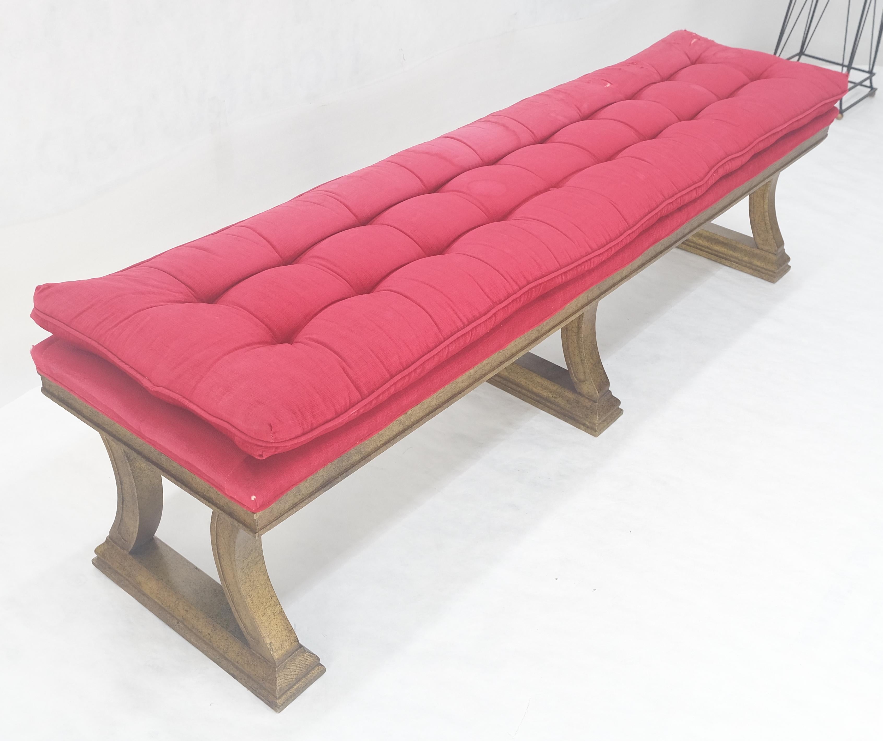c1970s Gold Splatter Metallic Style Finish Tufted Cushion Upholstery Bench Clean For Sale 4