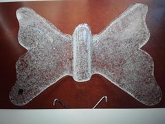 c1970's Large MCM Murano Butterfly in Flight Pendant  Ceiling Fixture by "Itre"