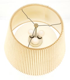 c1970s Solid Walnut Brass Inlay Obelisk Style Shape Square Base Table Lamp MINT!