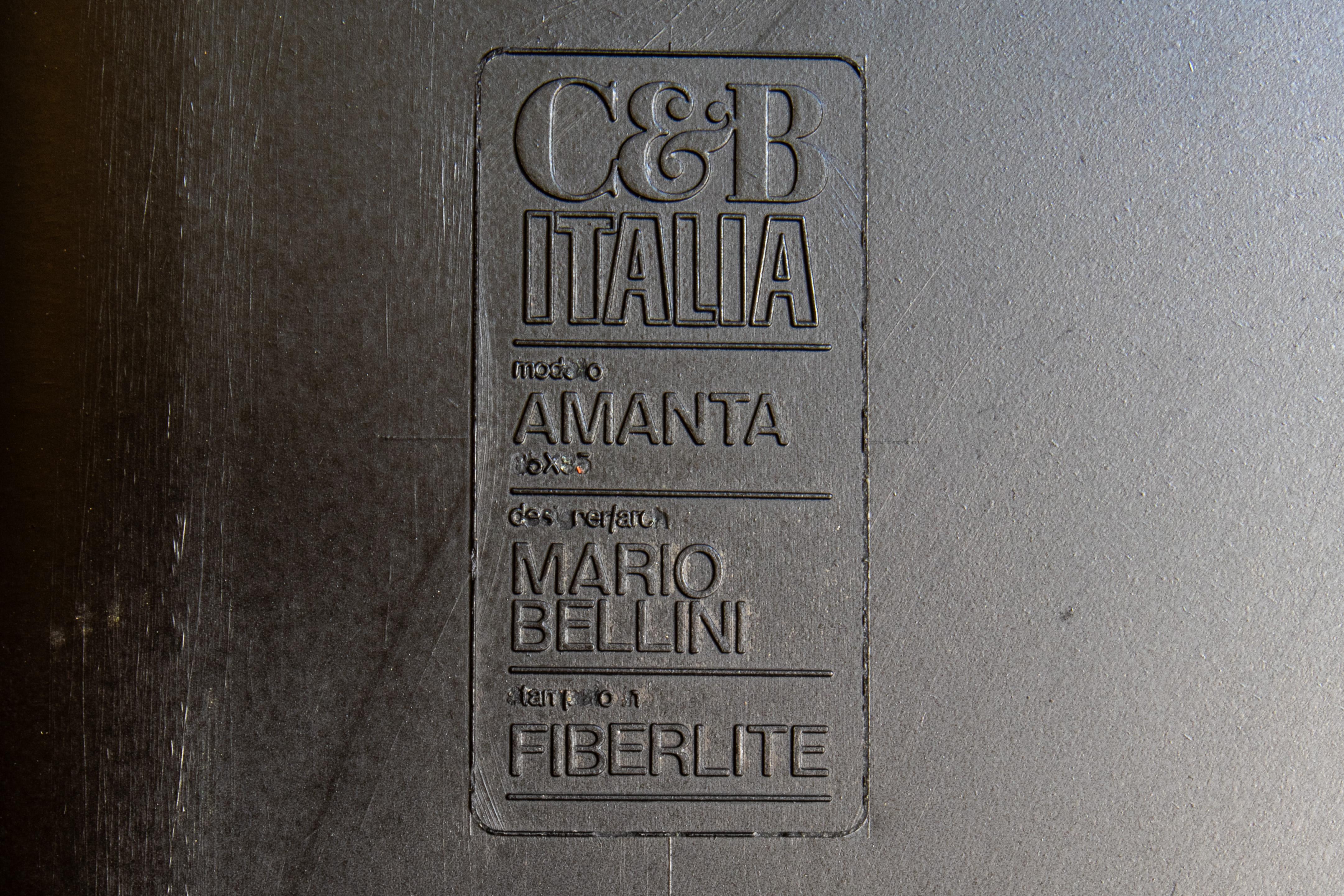 c.1972 C&B Italia Mesa baja cuadrada Amanta de Mario Bellini Negro satinado en venta 1