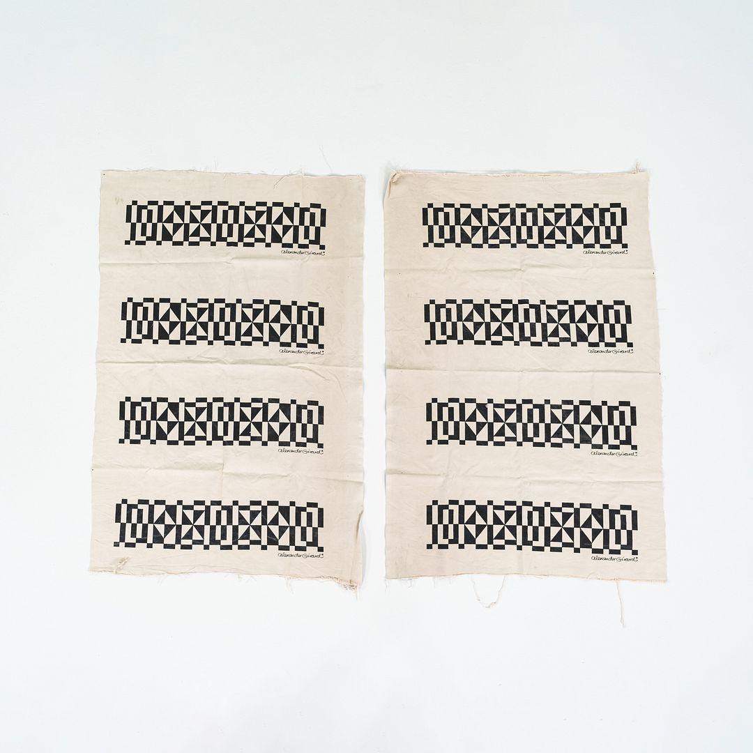 American C.1972 Original Alexander Girard Fabric Geometric Environmental Enrichment Panel For Sale