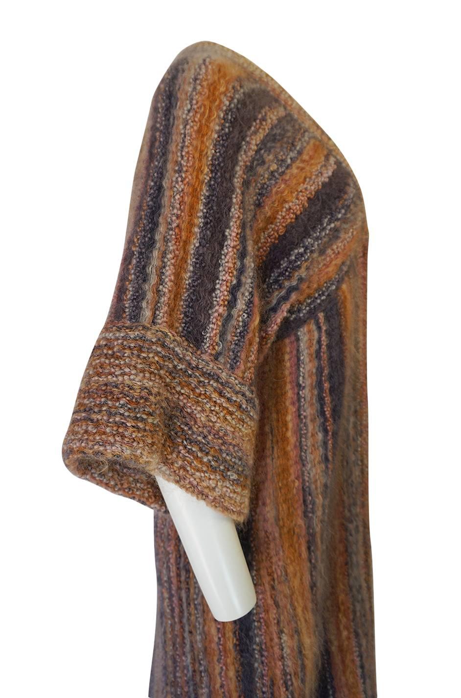 c.1976 Kay Cosserat Wool, Mohair & Silk Kimono Inspired Coat 3