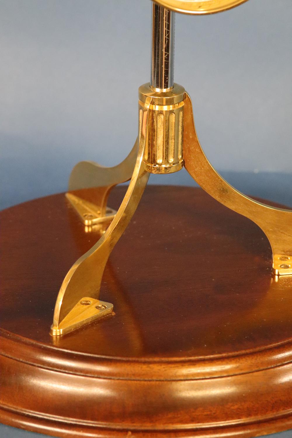 Gilt c.1980 English Gravity Clock by Comitti