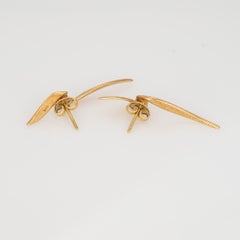 c1983 Tiffany & Co Chrysalis Earrings 18k Yellow Gold Ribbon Signed Picasso
