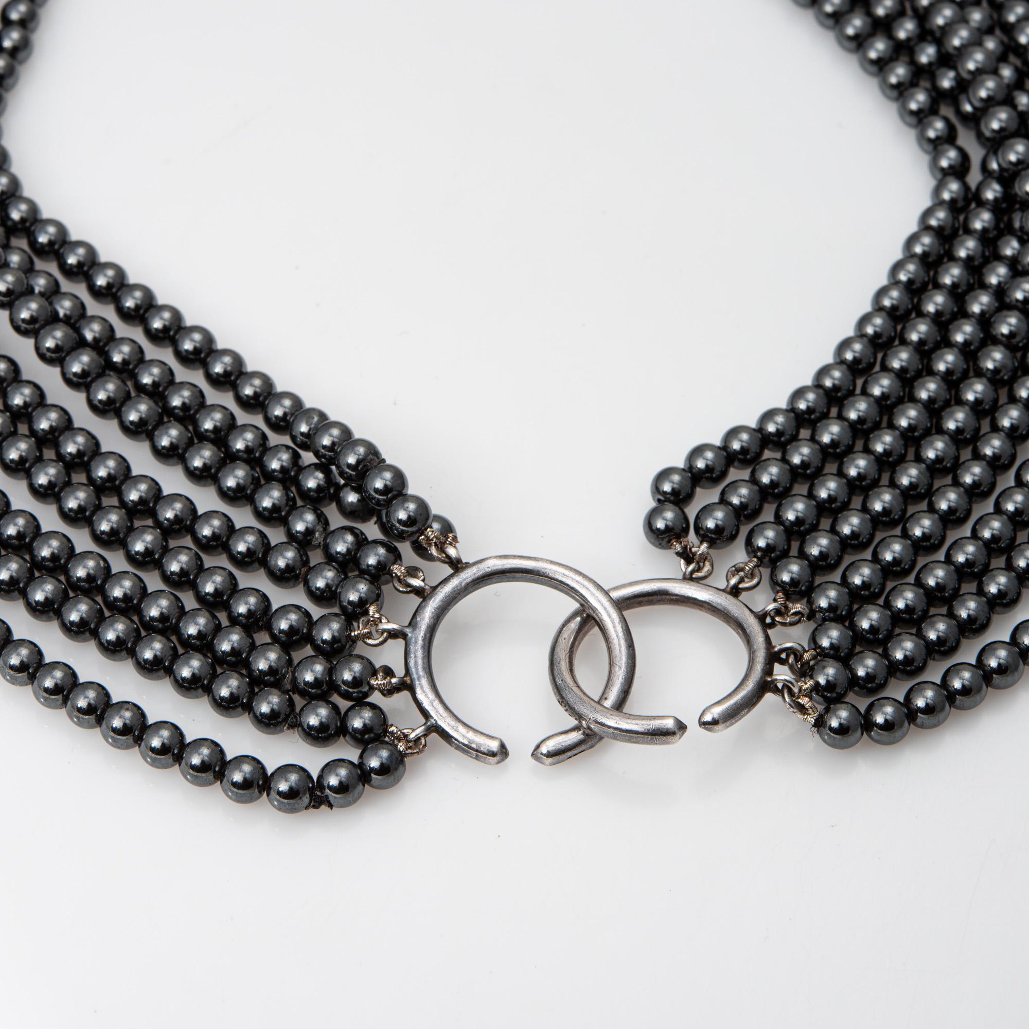 C1983 Tiffany & Co Halskette Hämatit Multistrang Torsade Signiert Paloma Picasso (Moderne) im Angebot