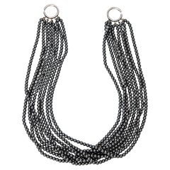 c1983 Tiffany & Co Necklace Hematite Multi Strand Torsade Signed Paloma Picasso