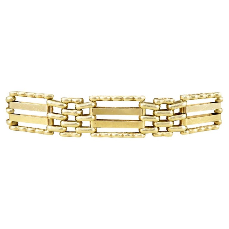 Yellow white gold reversible bracelet, Double Airon