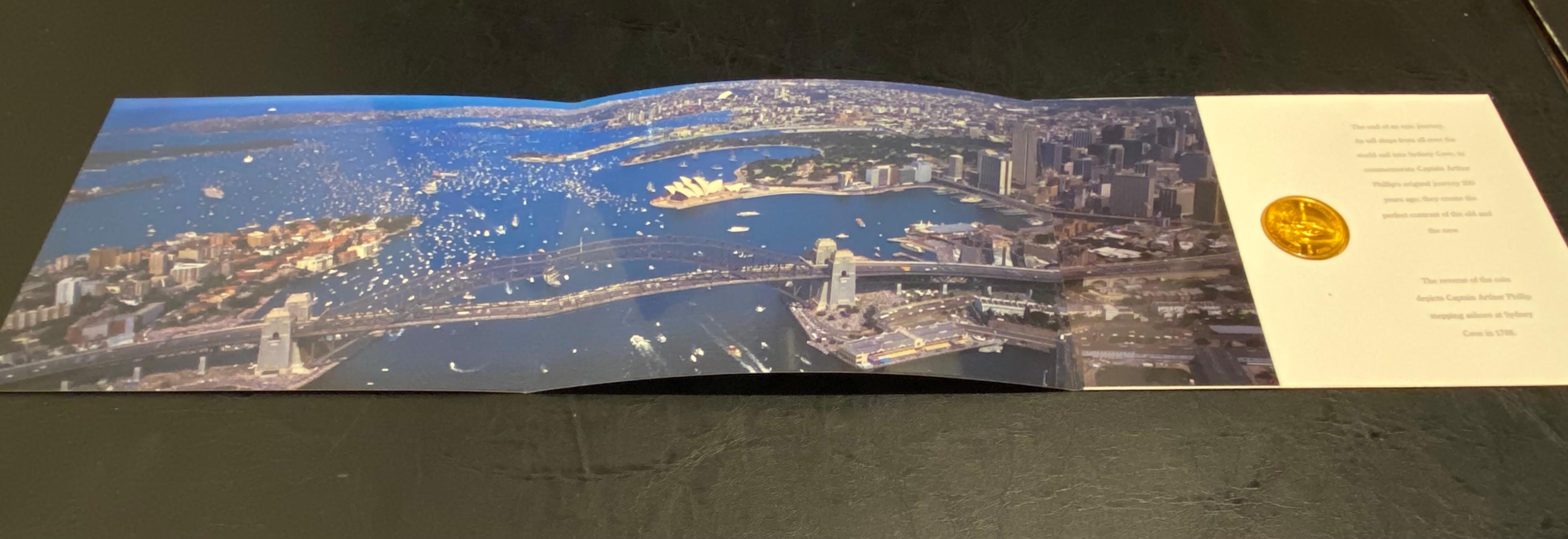 Australische 22 Karat Gold Australische First Fleet Arrival/Embarkation $200 Unförmige Münze, um 1988 2