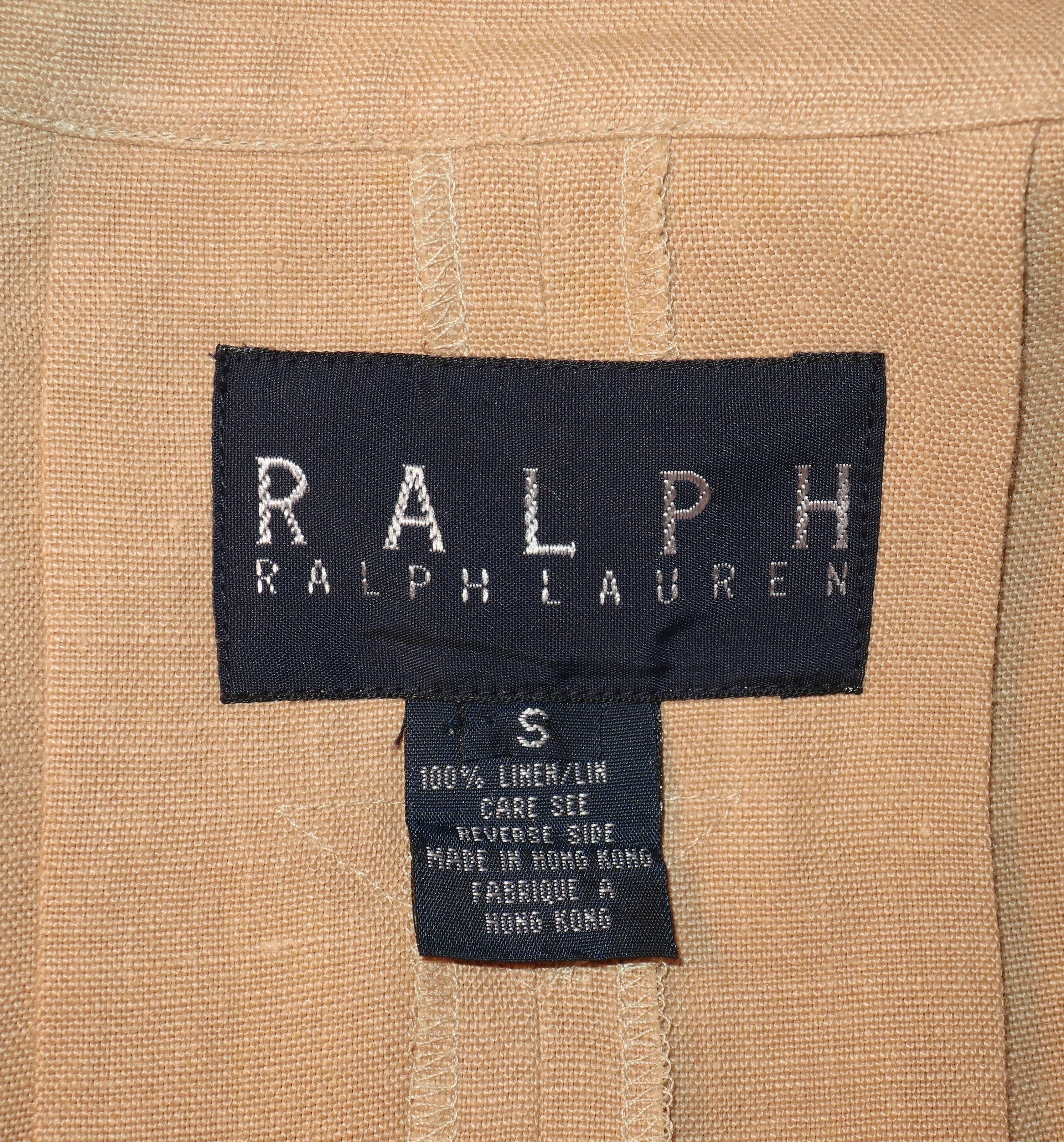 C.1990 Ralph Lauren Linen Safari Suit 4