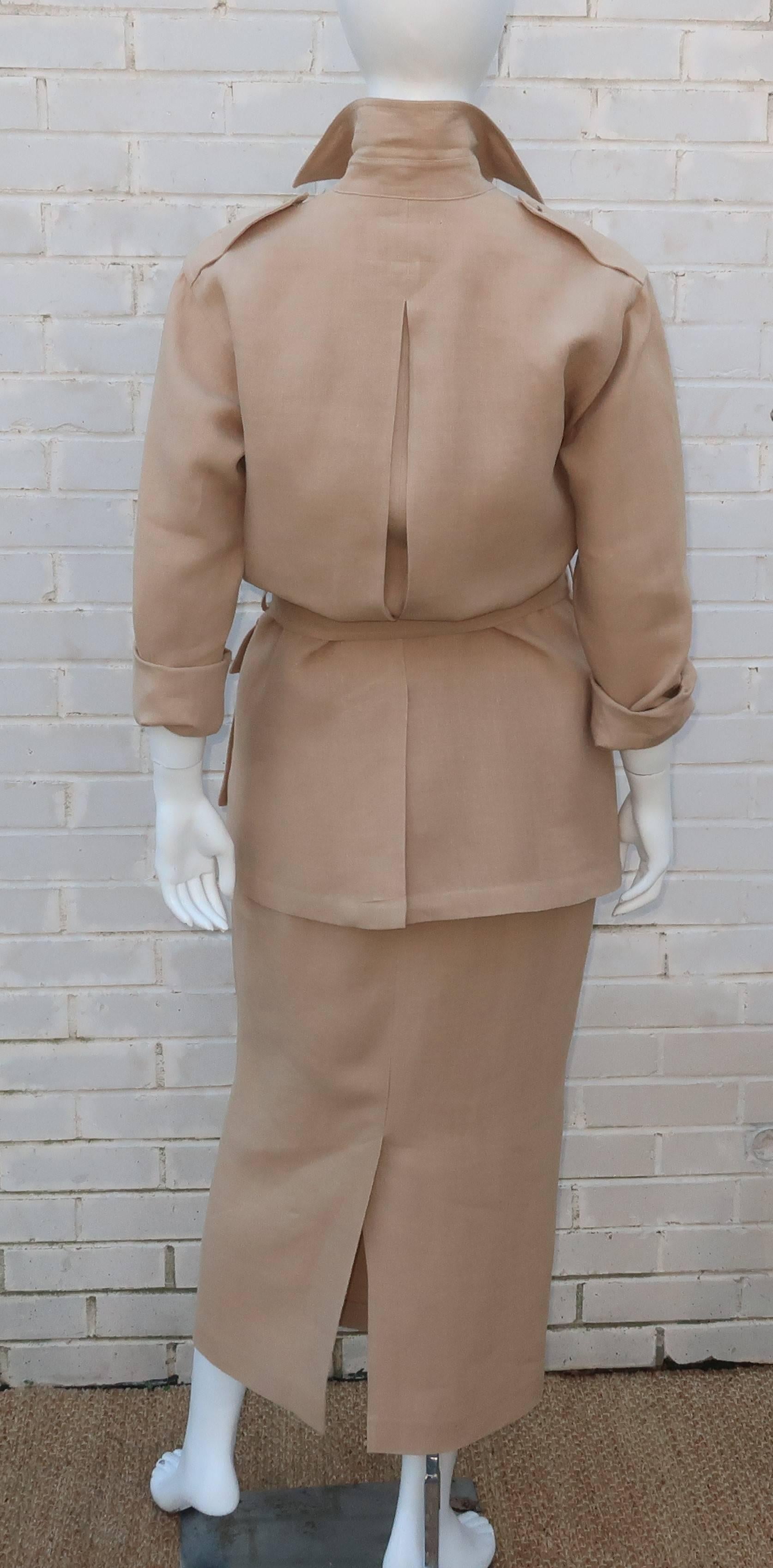 C.1990 Ralph Lauren Linen Safari Suit 1