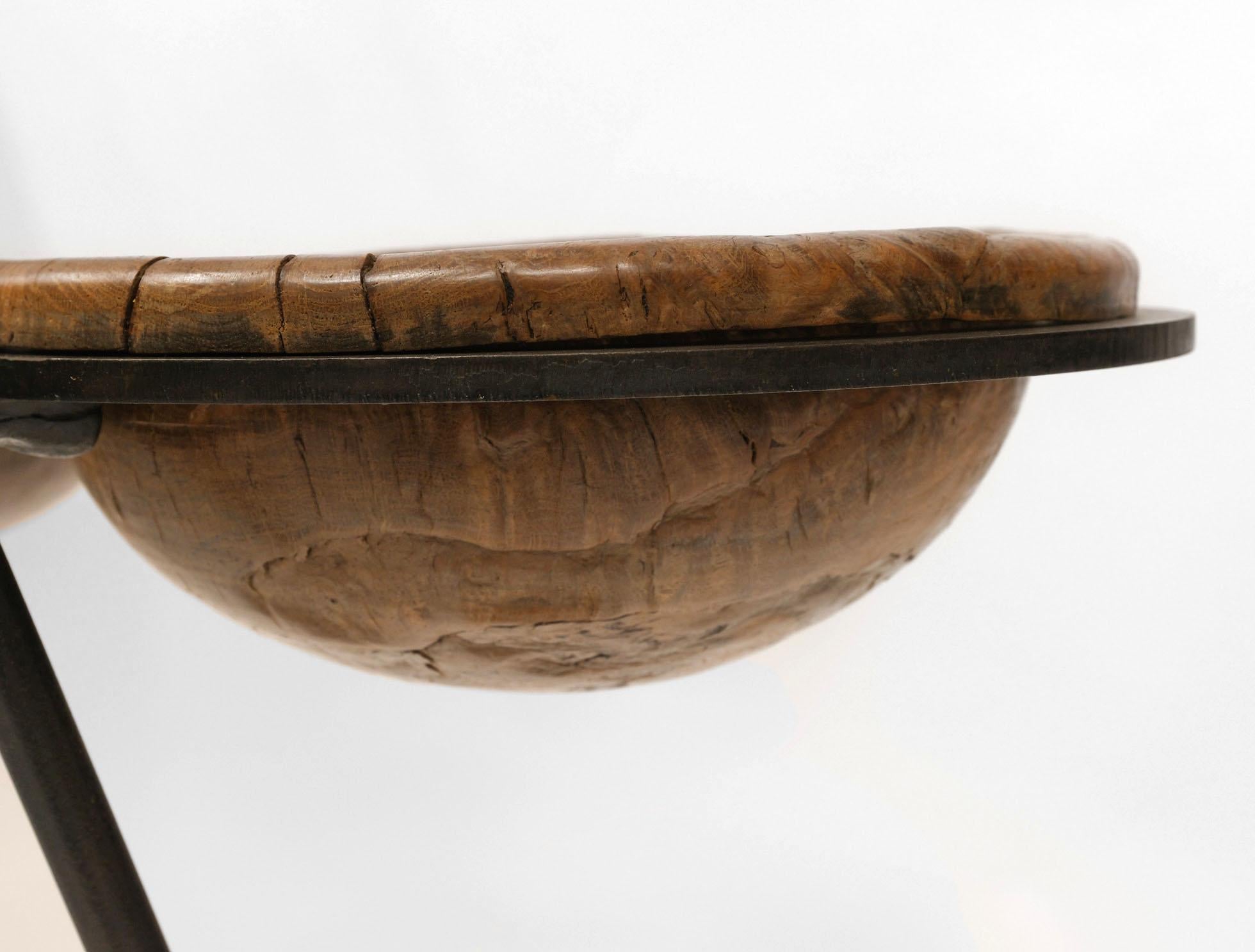 C.1990 Superba coppia di tavolini in Oak e acciaio dello scultore Philip Hearsey in vendita 2