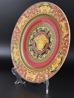 c.1990 Versace Medusa Set of 12 Large Plates, Rosenthal, 12.2in