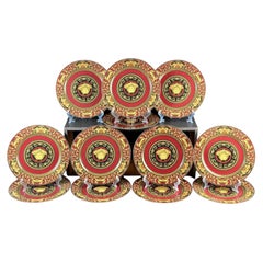 c.1990 Versace Medusa Set of 12 Large Plates, Rosenthal, 12.2in