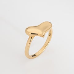 c1992 Angela Cummings Heart Ring Vintage 18k Yellow Gold Sz 6.5 Signed Jewelry