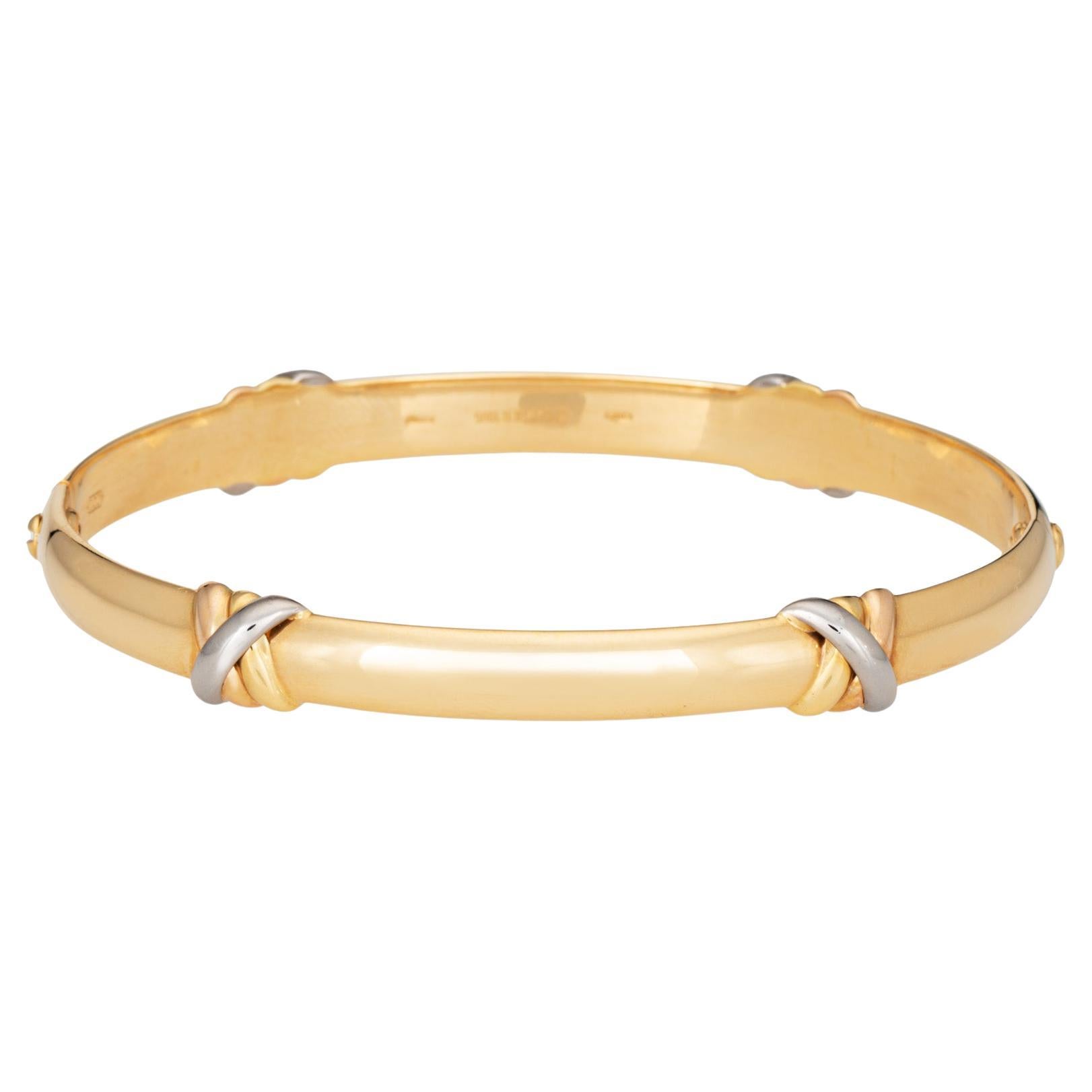 c1995 Cartier Trinity Armreif Armband Sz 17 18k Gelbgold Vintage-Schmuck im Angebot
