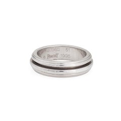 c1995 Piaget Possession Motion Ring Sz 51 5 3/4 18k White Gold Estate Jewelry